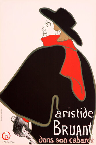 Aristide Bruant dans son cabaret par Henri de Toulouse-Lautrec, Édition en vente sur Singulart