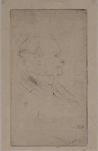 Portrait de W.H.B. Sands, Gravure originale signée by Henri de Toulouse-Lautrec, 版画 for Sale on Singulart