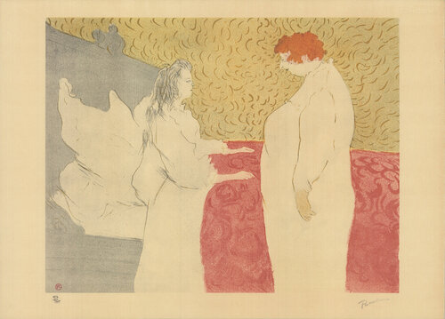 Femme Au Lit - 1973 Lithograph 21.25" x 29.75" par Henri de Toulouse-Lautrec, Édition en vente sur Singulart