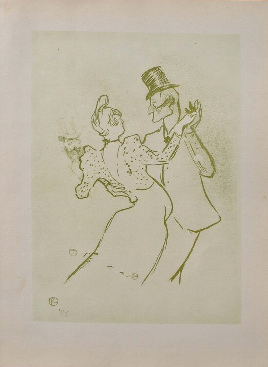 Le couple dansant Henri de Toulouse-Lautrec