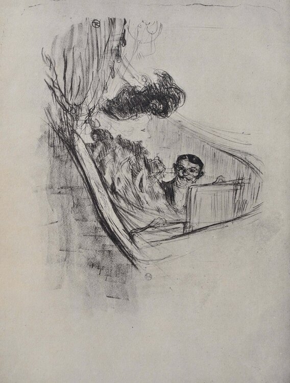 La chanteuse et le pianiste Henri de Toulouse-Lautrec