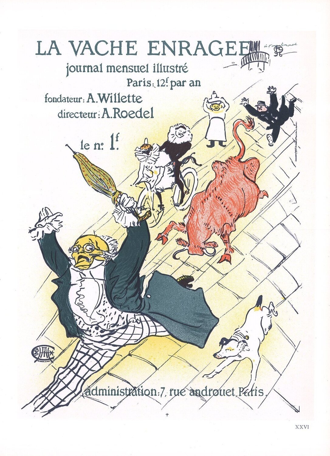 La Vache Enragee Henri de Toulouse-Lautrec Stampa in vendita