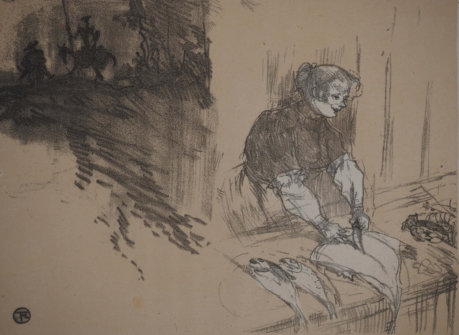 Les Courtes joie Henri de Toulouse-Lautrec Druck zu verkaufen