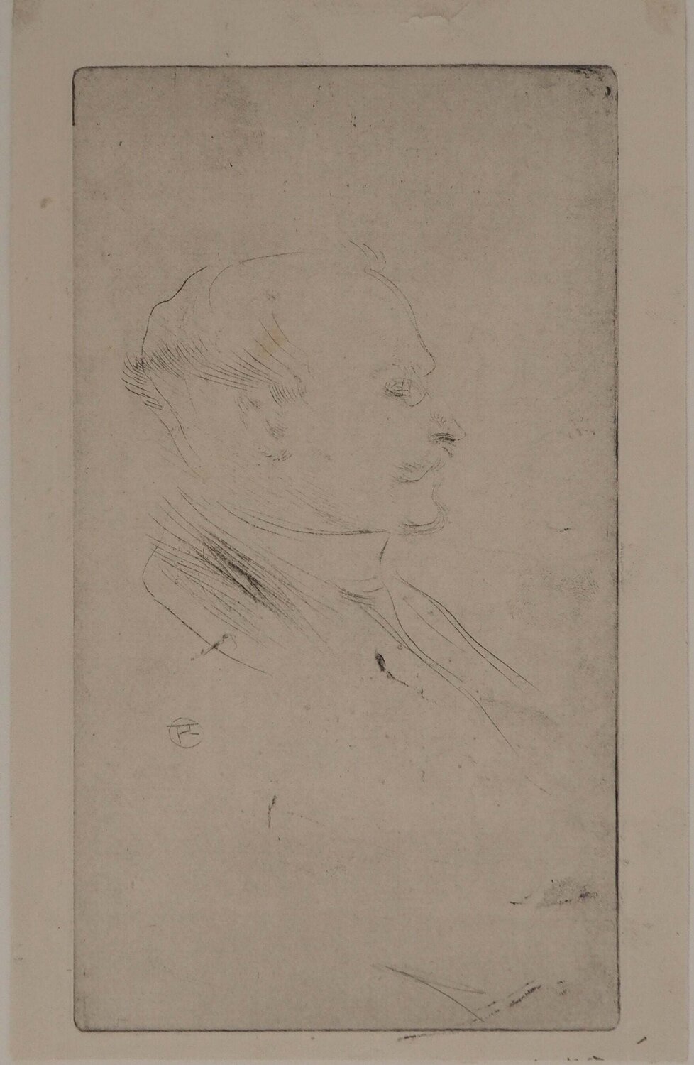 Portrait de W.H.B. Sands, Gravure originale signée Henri de Toulouse-Lautrec Druck zu verkaufen