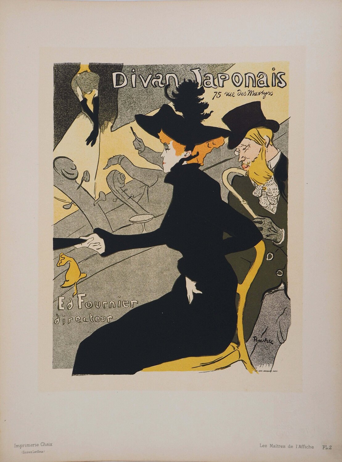 Le divan japonais Henri de Toulouse-Lautrec Stampa in vendita