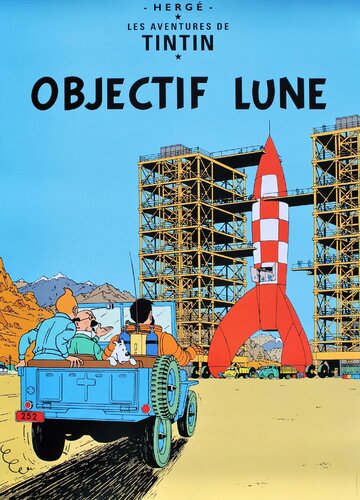 Objectif Lune, Affiche originale by Hergé, 版画 for Sale on Singulart