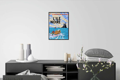 Tintin - L'Ile noire by Hergé, Print for Sale on Singulart