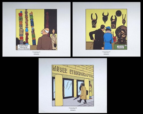 L'oreille cassée, 3 lithographie ex-libris par Hergé, Édition en vente sur Singulart