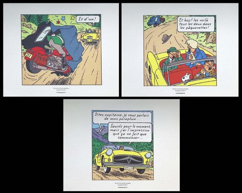 L'affaire Tournesol, 3 lithographie ex-libris van Hergé, Afdruk te koop op Singulart