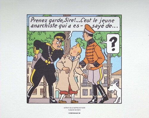 Tintin - Le sceptre d'Ottokar by Hergé, Print for Sale on Singulart