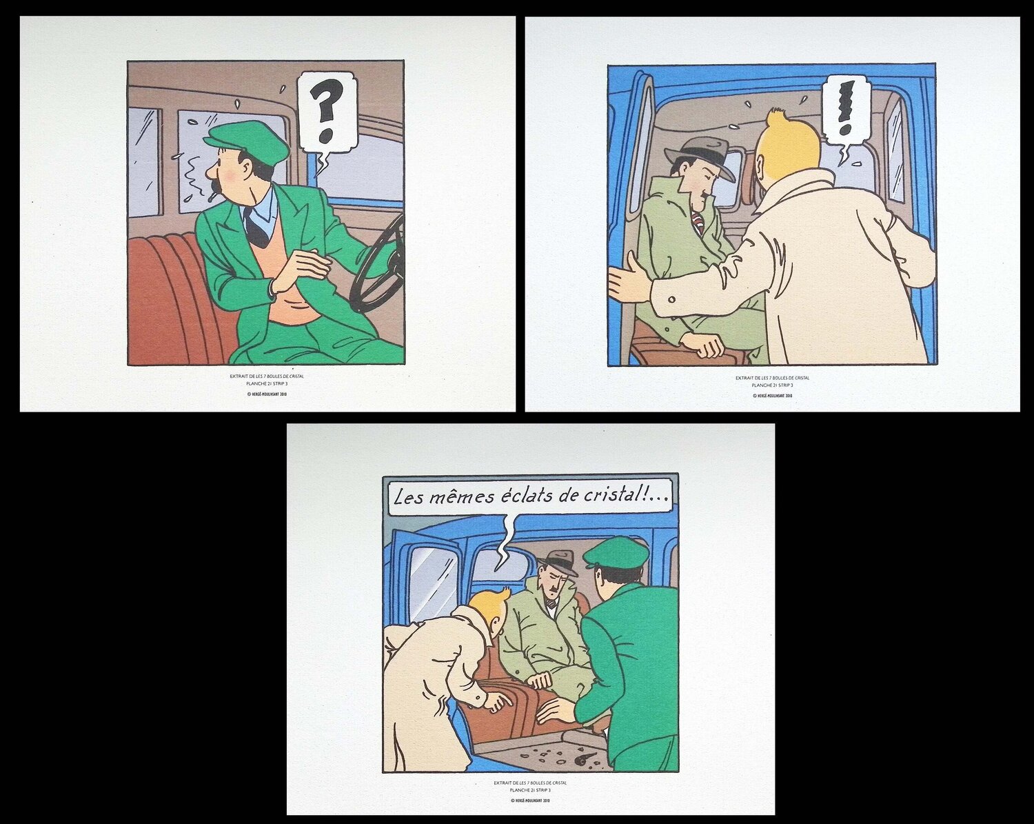 Les 7 boules de cristal, 3 lithographie ex-libris Hergé Édition à vendre