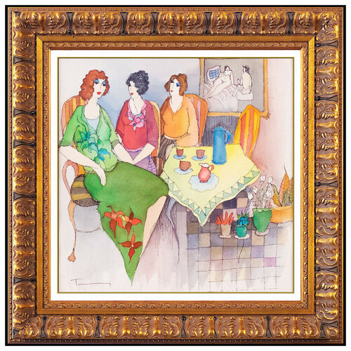 Three for Tea von Itzchak Tarkay, Werk auf Papier kaufen auf Singulart