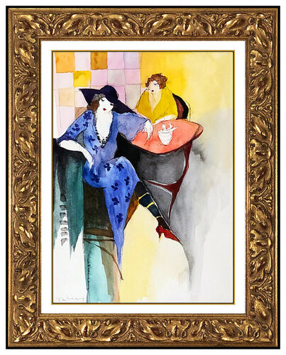 Pair in the Cafe von Itzchak Tarkay, Werk auf Papier kaufen auf Singulart