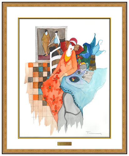 Red Hat Serenity von Itzchak Tarkay, Werk auf Papier kaufen auf Singulart