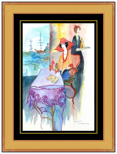 Seaside Serenity von Itzchak Tarkay, Werk auf Papier kaufen auf Singulart