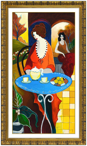 Tea Time von Itzchak Tarkay, Malerei kaufen auf Singulart
