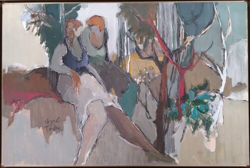 Women & Landscape  von Itzchak Tarkay, Malerei kaufen auf Singulart
