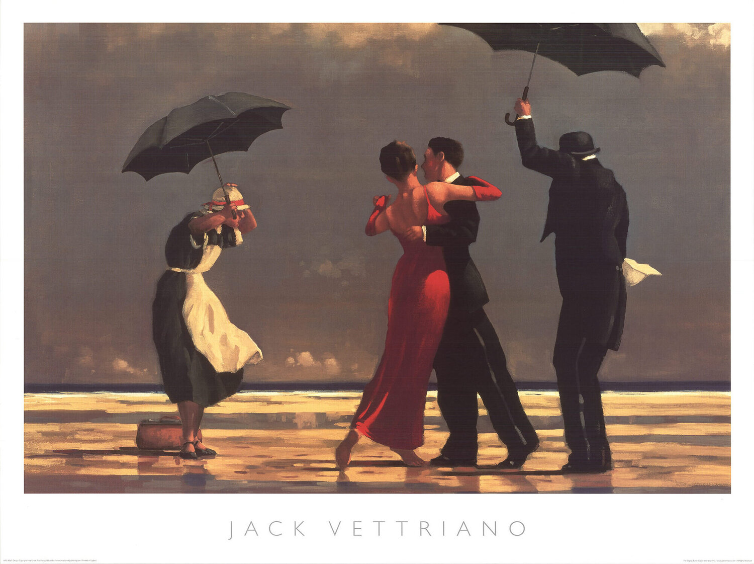 The Singing Butler de Jack Vettriano (1992): Impresión Litografía -  Singulart, image size:1500x1121