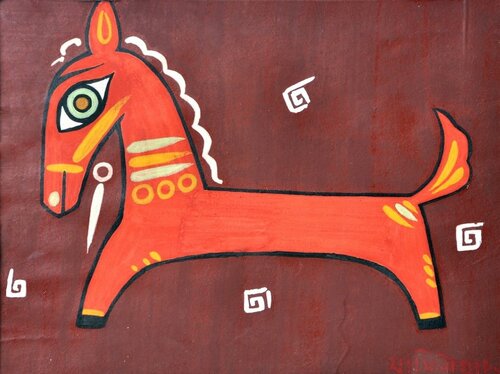 Horse di Jamini Roy, Pittura in vendita su Singulart