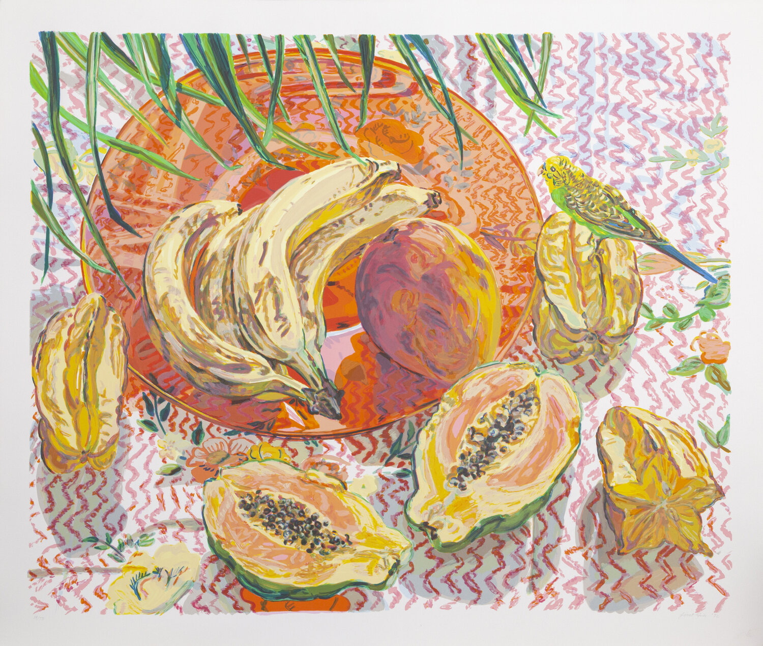 Still Life with Tropical Fruits Janet Fish Stampa in vendita