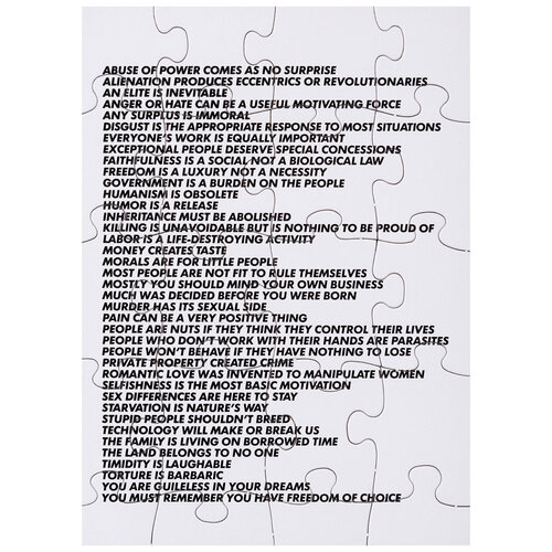 Truisms Puzzle di Jenny Holzer, Stampa in vendita su Singulart