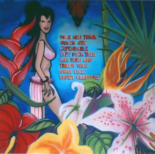 Some men think women are expendable they fuck them kill them and throw them away like candy wrappers Text: Survival (1983-85) di Jenny Holzer, Pittura in vendita su Singulart