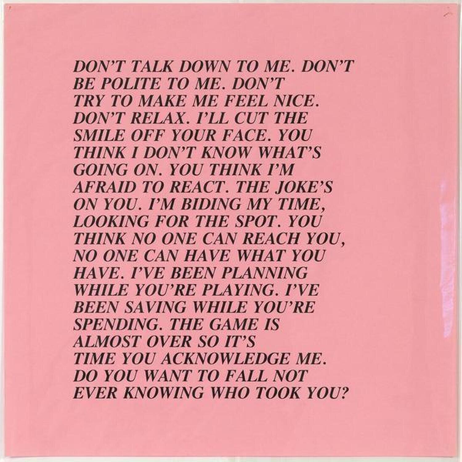 Talk Down - Inflammatory Essays Jenny Holzer