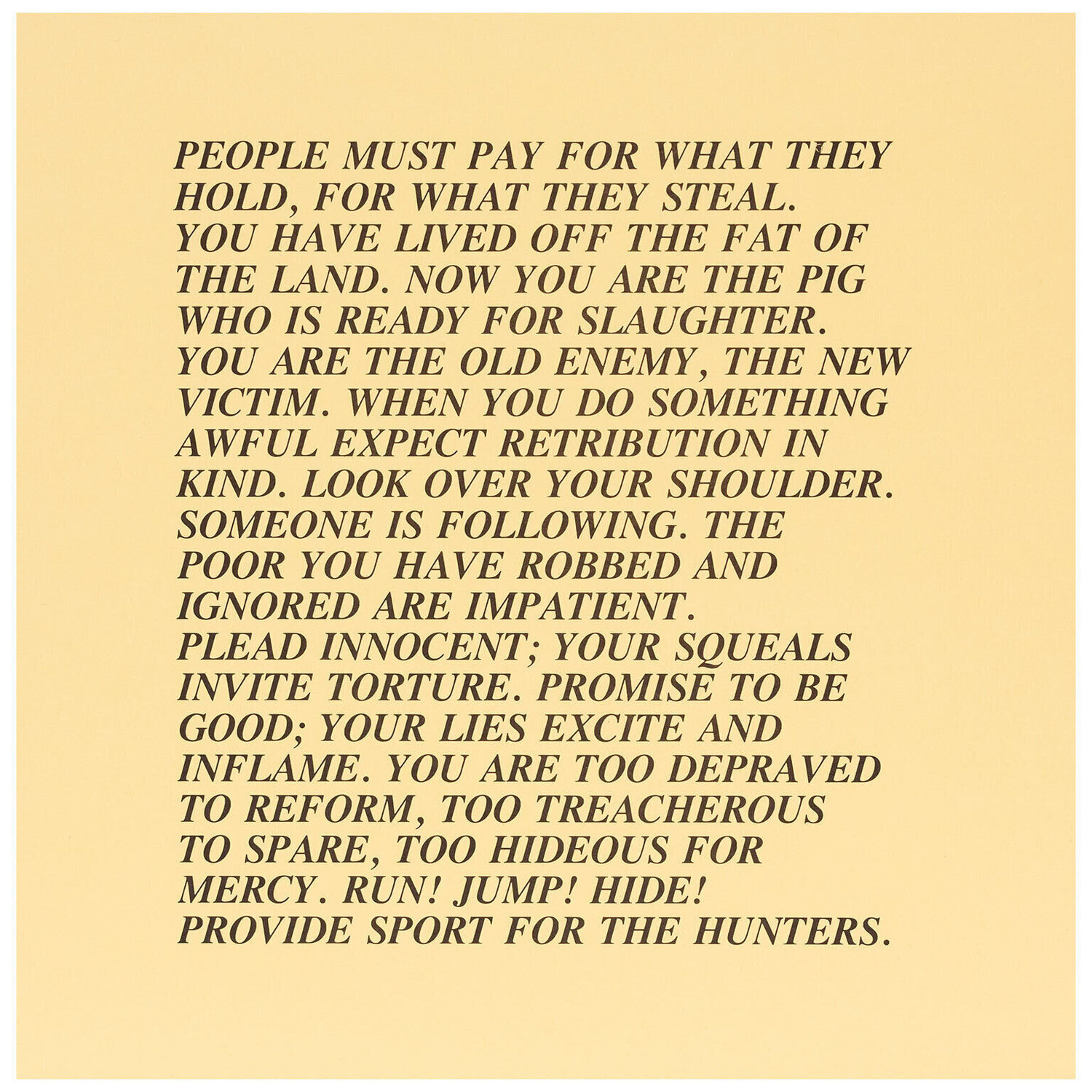 Inflammatory Essay (from Documenta 1982) Jenny Holzer