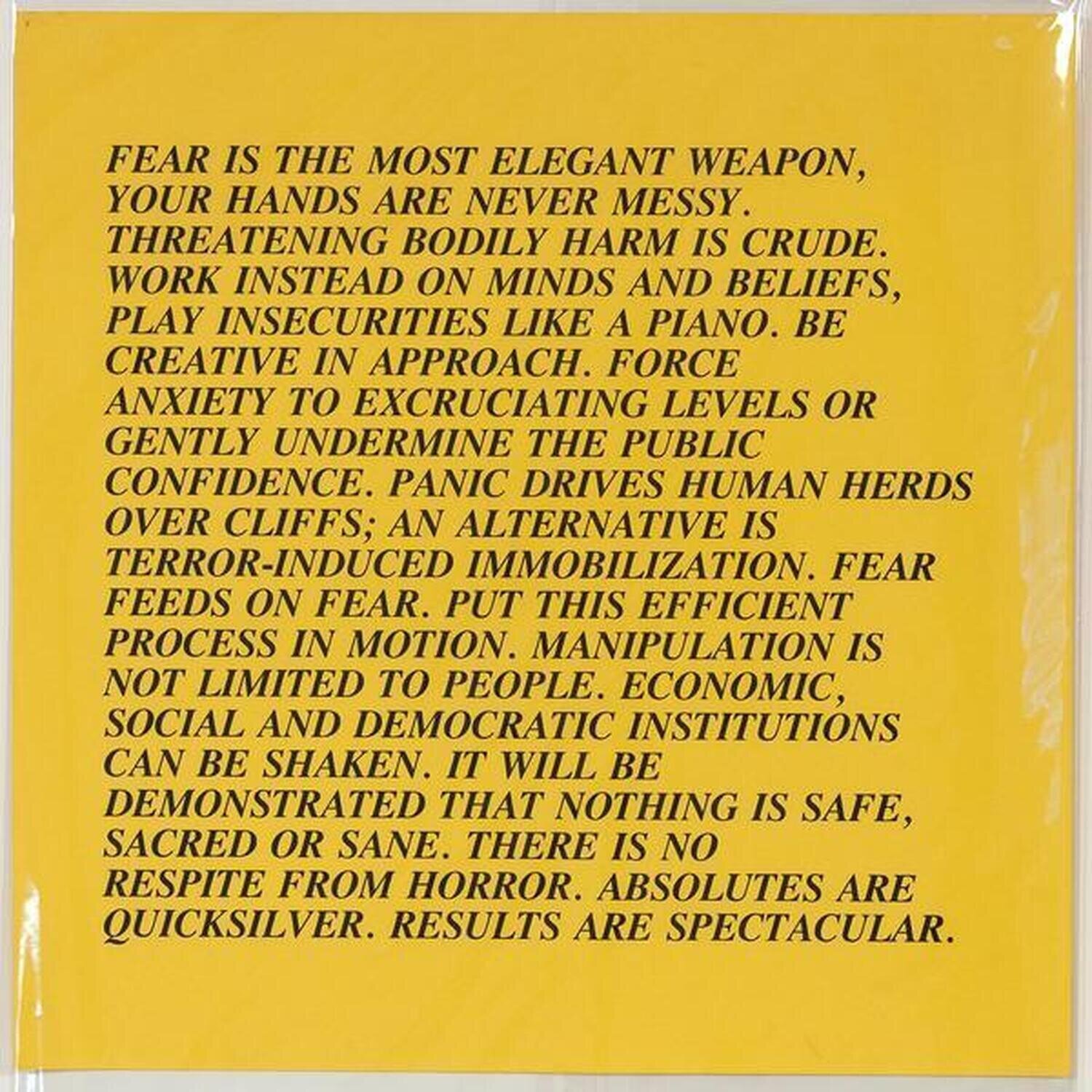 Fear - Inflammatory Essays Jenny Holzer