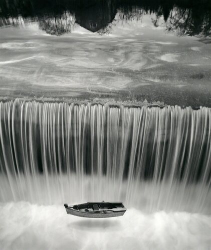 Untitled (Boat in Waterfall) van Jerry Uelsmann, Fotografie te koop op Singulart