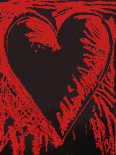 The Black and Red Heart van Jim Dine, Afdruk te koop op Singulart