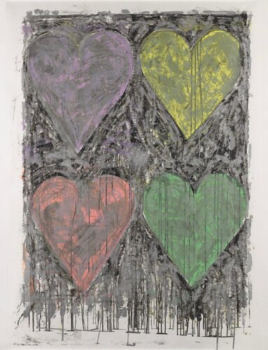 Four Hearts in Silver van Jim Dine, Afdruk te koop op Singulart