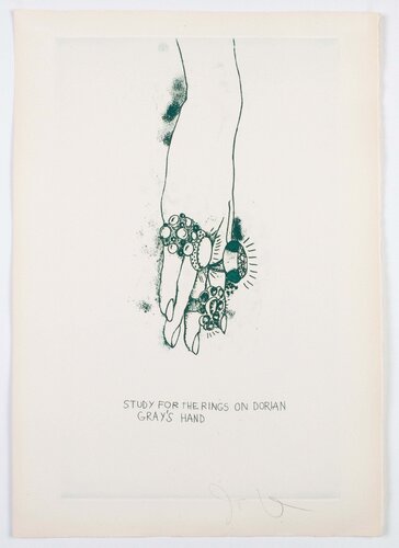 Study for the Rings on Dorian Gray's Hand from "The Picture of Dorian Gray" van Jim Dine, Afdruk te koop op Singulart