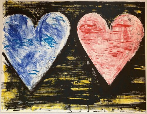 Two Hearts at Sunset di Jim Dine, Stampa in vendita su Singulart