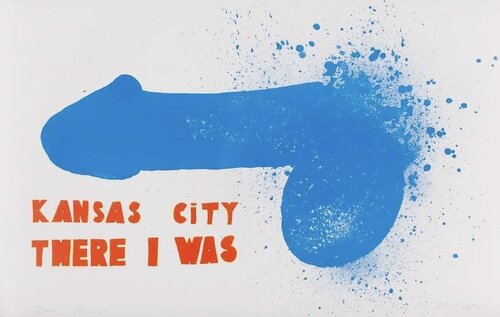 Kansas City There I Was (Blue) di Jim Dine, Stampa in vendita su Singulart