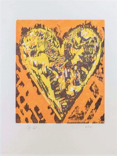 Woodcut Heart di Jim Dine, Stampa in vendita su Singulart