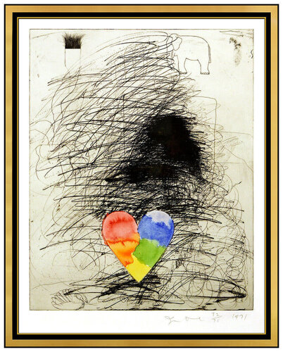 A Girl and Her Dog, State II di Jim Dine, Stampa in vendita su Singulart