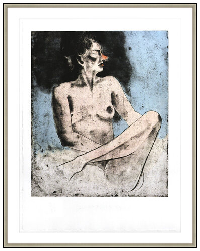 The Cellist Against The Blue di Jim Dine, Stampa in vendita su Singulart