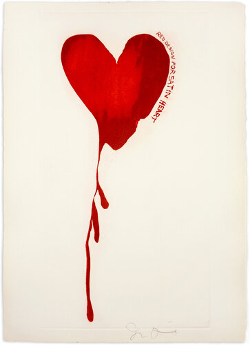 Red Design for Satin Heart from "The Picture of Dorian Grey" van Jim Dine, Afdruk te koop op Singulart