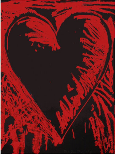 The Black and Red Heart van Jim Dine, Afdruk te koop op Singulart