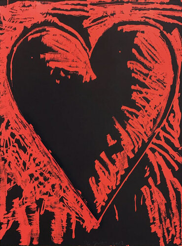 The Black and Red Heart van Jim Dine, Afdruk te koop op Singulart