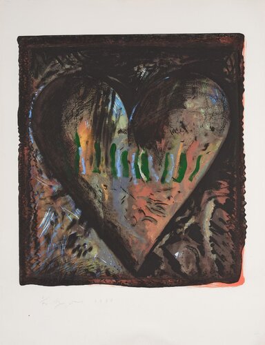 The Hand-Colored Viennese Hearts II  di Jim Dine, Stampa in vendita su Singulart