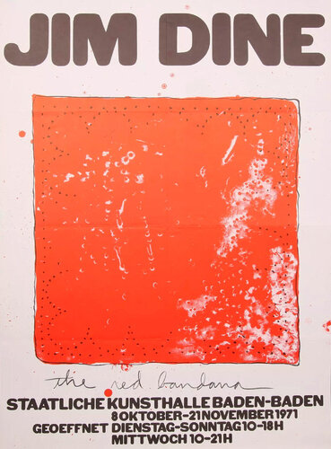 The Red Bandana di Jim Dine, Stampa in vendita su Singulart