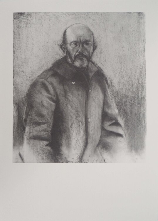 Autoportrait au manteau Jim Dine