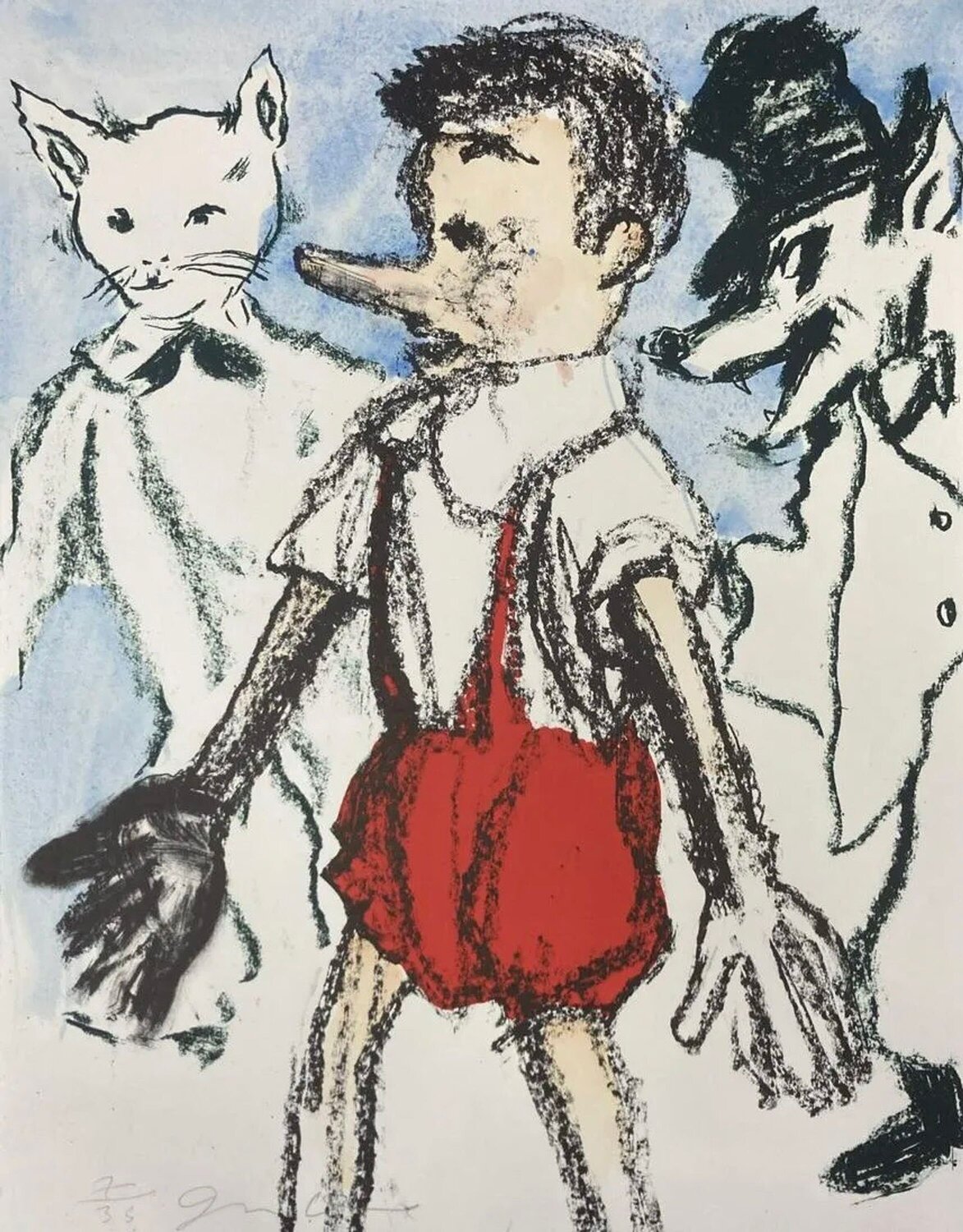 Untitled from Pinocchio Suite Jim Dine