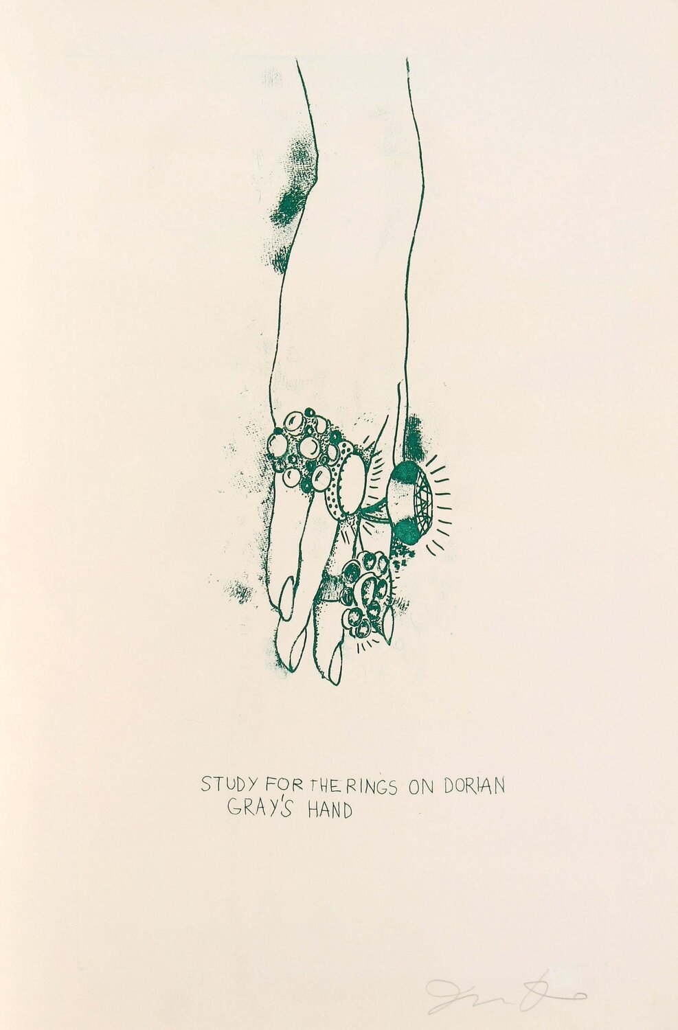 Study for the Rings on Dorian Gray's Hand Jim Dine