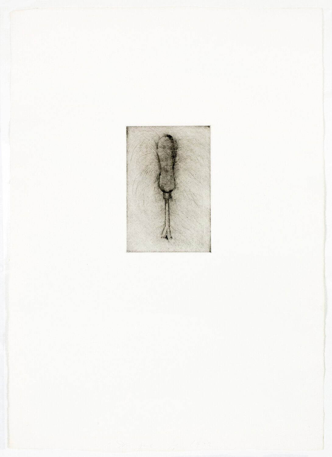 Weed-puller (Drypoint) Jim Dine