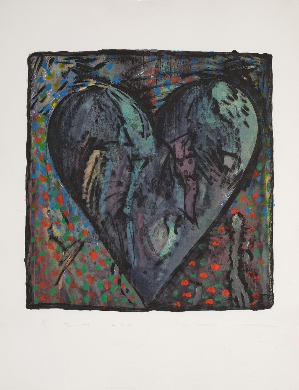 The Hand-Colored Viennese Hearts VI Jim Dine