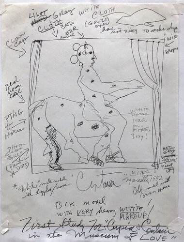 First Study for Cupid and Centaur in the Museum of Love van Joel-Peter Witkin, Werk op papier te koop op Singulart