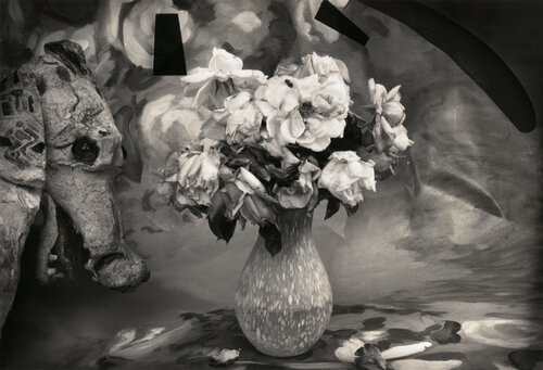 Dog and Flowers van Joel-Peter Witkin, Fotografie te koop op Singulart